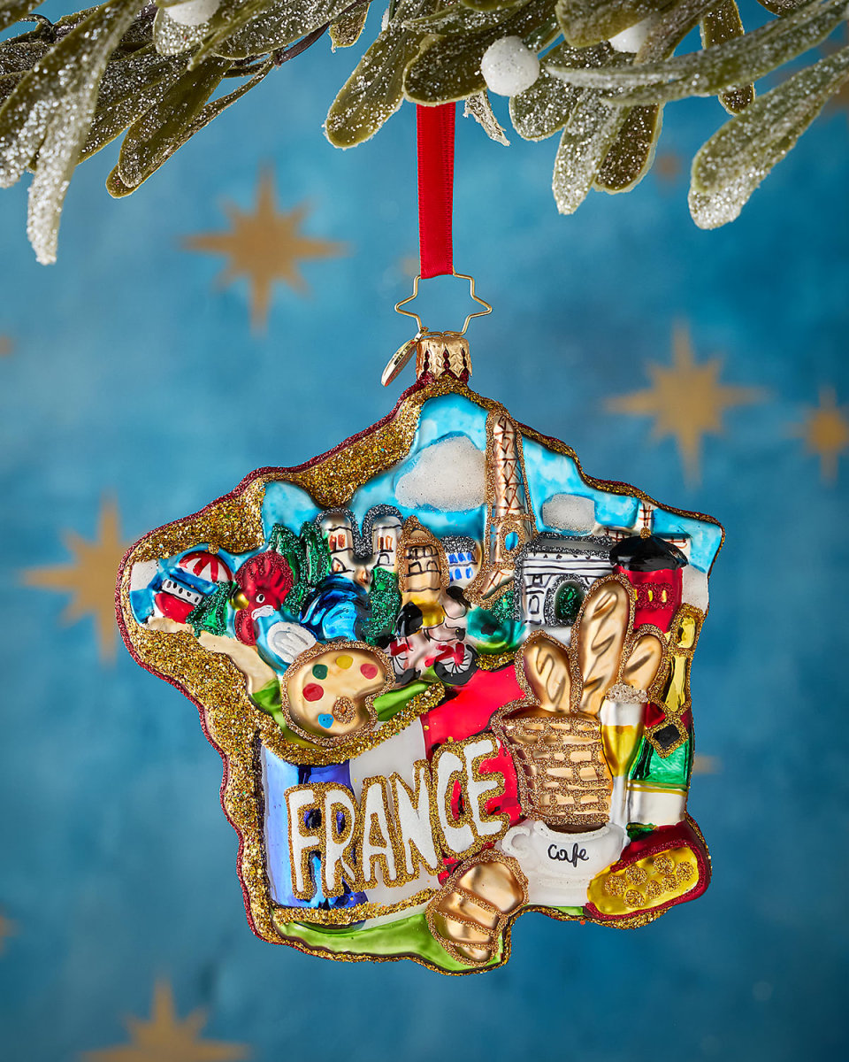 Vive La France Christmas Ornament